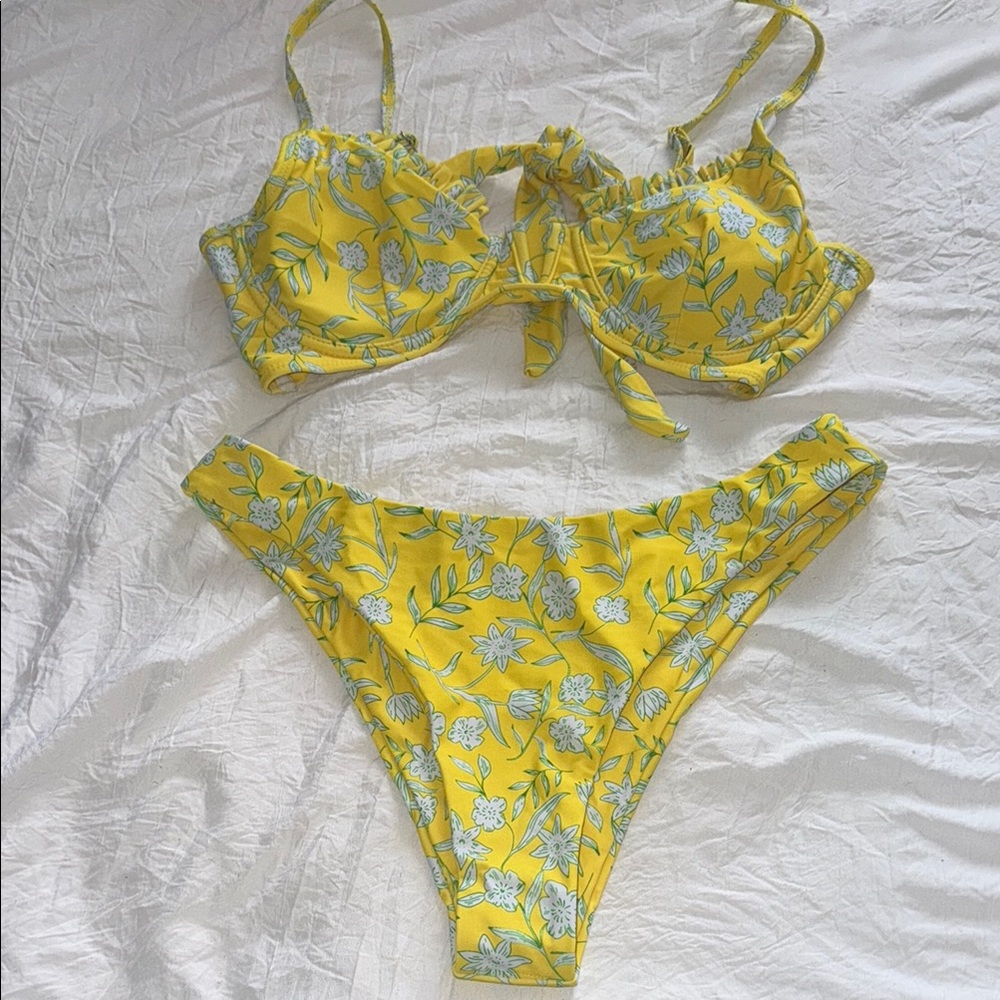 Floral Yellow Bikini Set